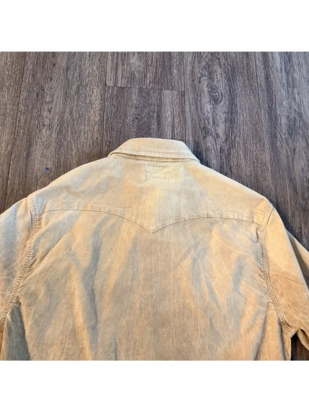 Y2K True Religion Corduroy Pearl Snap Western Cowboy Shirt XXL Rodeo Tan Brown